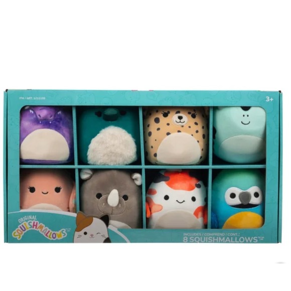 Squishmallow 5" Mini Plush 8-Pack Exotic Animals Valentines Gift Soft Toys - Picture 2 of 9